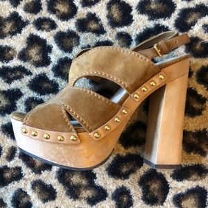 Miu Miu studded block heels 36
